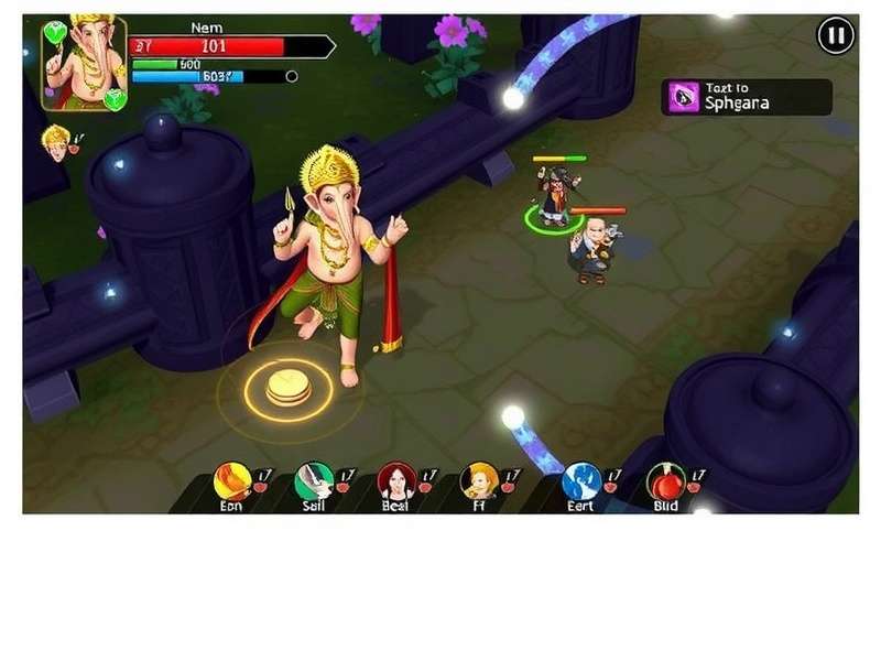In-game screenshot showing puzzle mechanics Ganesha's Enchanted Realm gameplay